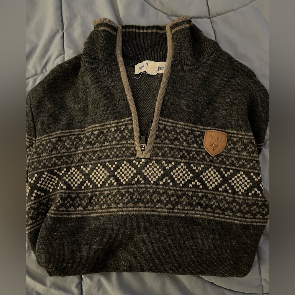 Men’s Meister wool quarter zip sweater